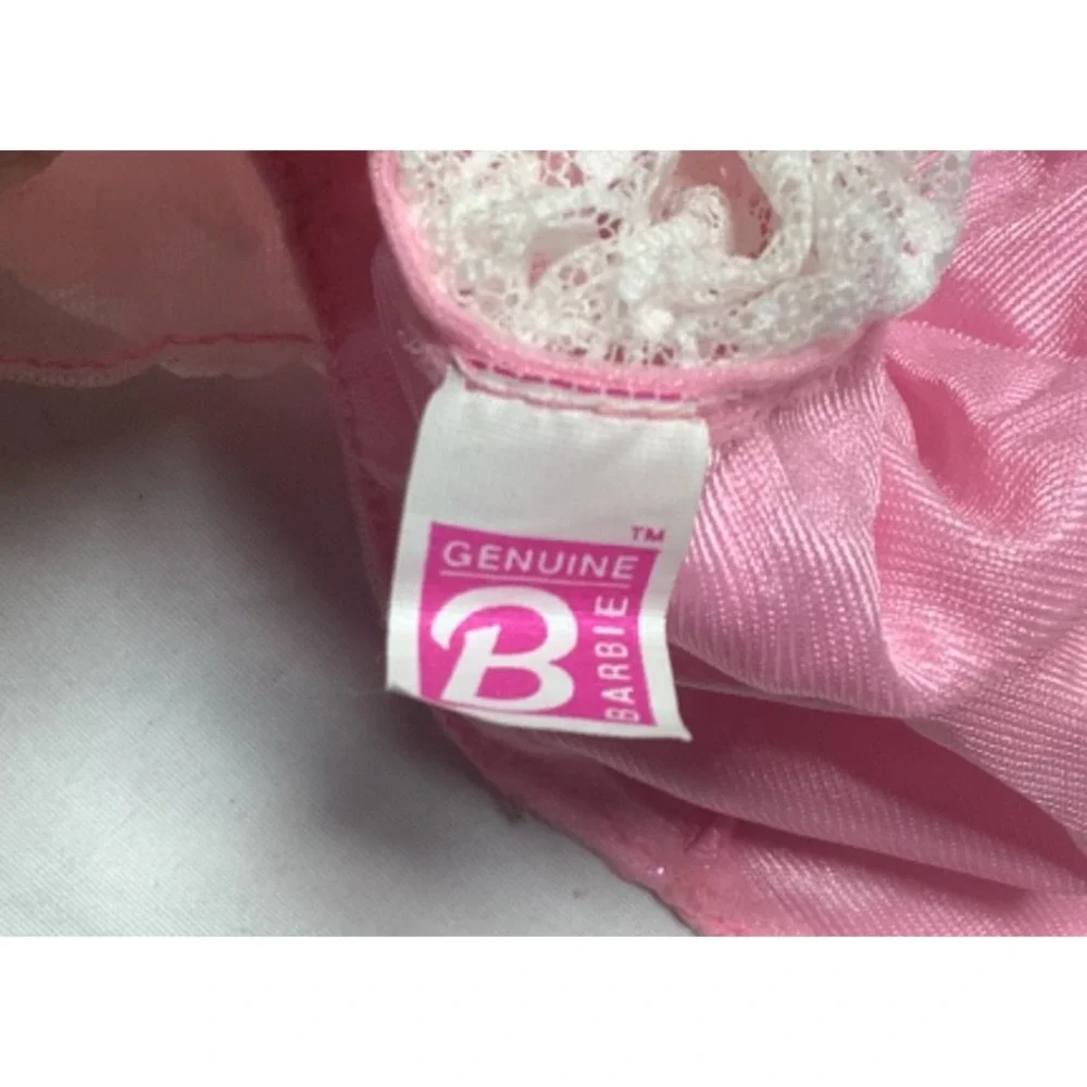 Lot of Barbie Bedding Pillows Pink Polka Dot Lace Vtg Newer Accessories Bedroom